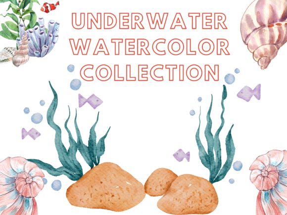 Download Underwater Watercolor Collection - Underwater watercolor collection Collection