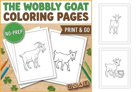 Download The Wobbly Goat Coloring Pages for Kids - Goat coloring pages Collection