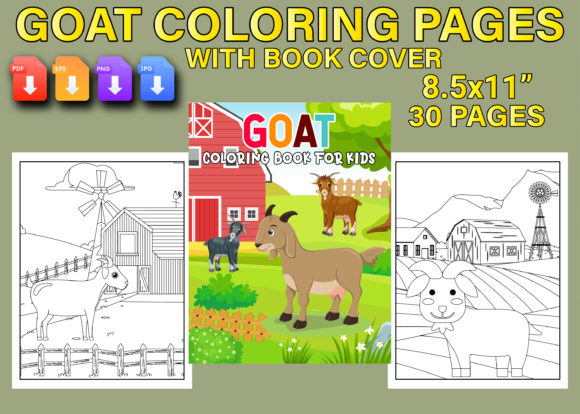 Download Goat Coloring Pages with Book Cover - Goat coloring pages Collection