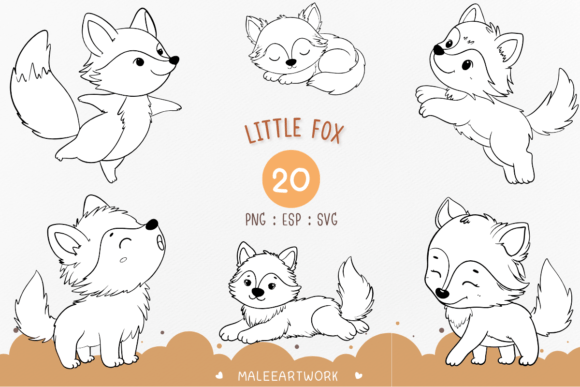 Download Little Fox Clipart, Cute Baby Fox - Premium Bundle