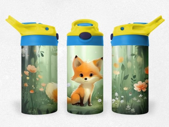 Download Baby Fox Animals 12oz Kids Sippy Tumb... - Premium Resources
