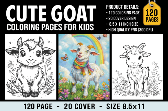 Download Cute Goat Coloring Pages for Kids - Goat coloring pages Collection